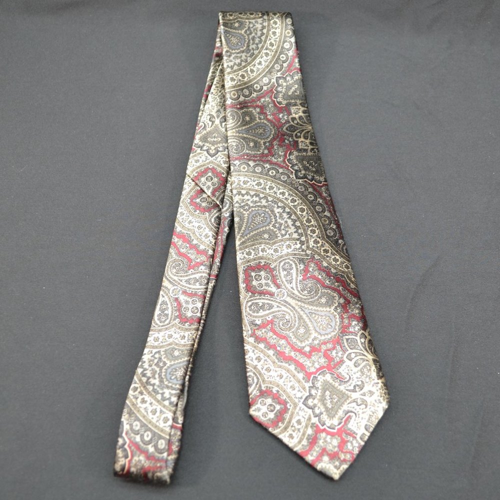 Vintage Oscar de la Renta Couture tie - Paisley pattern